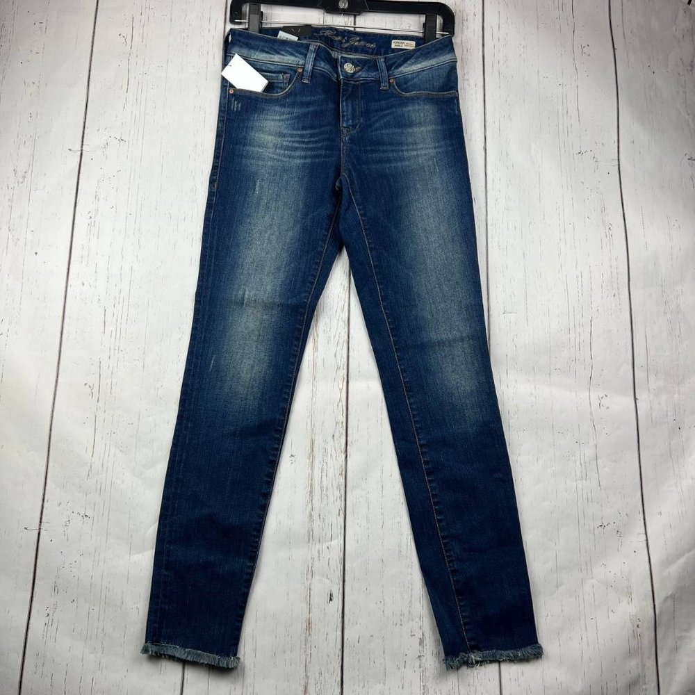 Mavi 27x27 Adriana Ankle Mid Rise Super Skinny‎ Denim Jeans Pants Women New